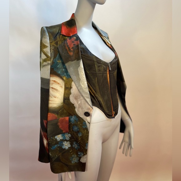 Vivienne Westwood BRAND NEW CAGE CORSET BOSSCHAERT PRINT IT 42 NWT - Picture 5 of 16